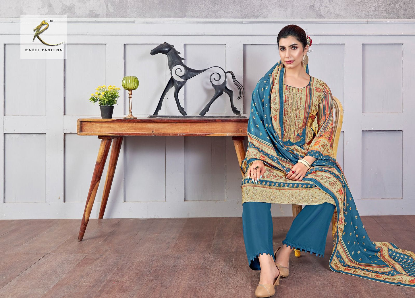 Rang E Tyauhaar Rakhi Fashion Pure Bemberg Pant Style Suits Wholesale Price