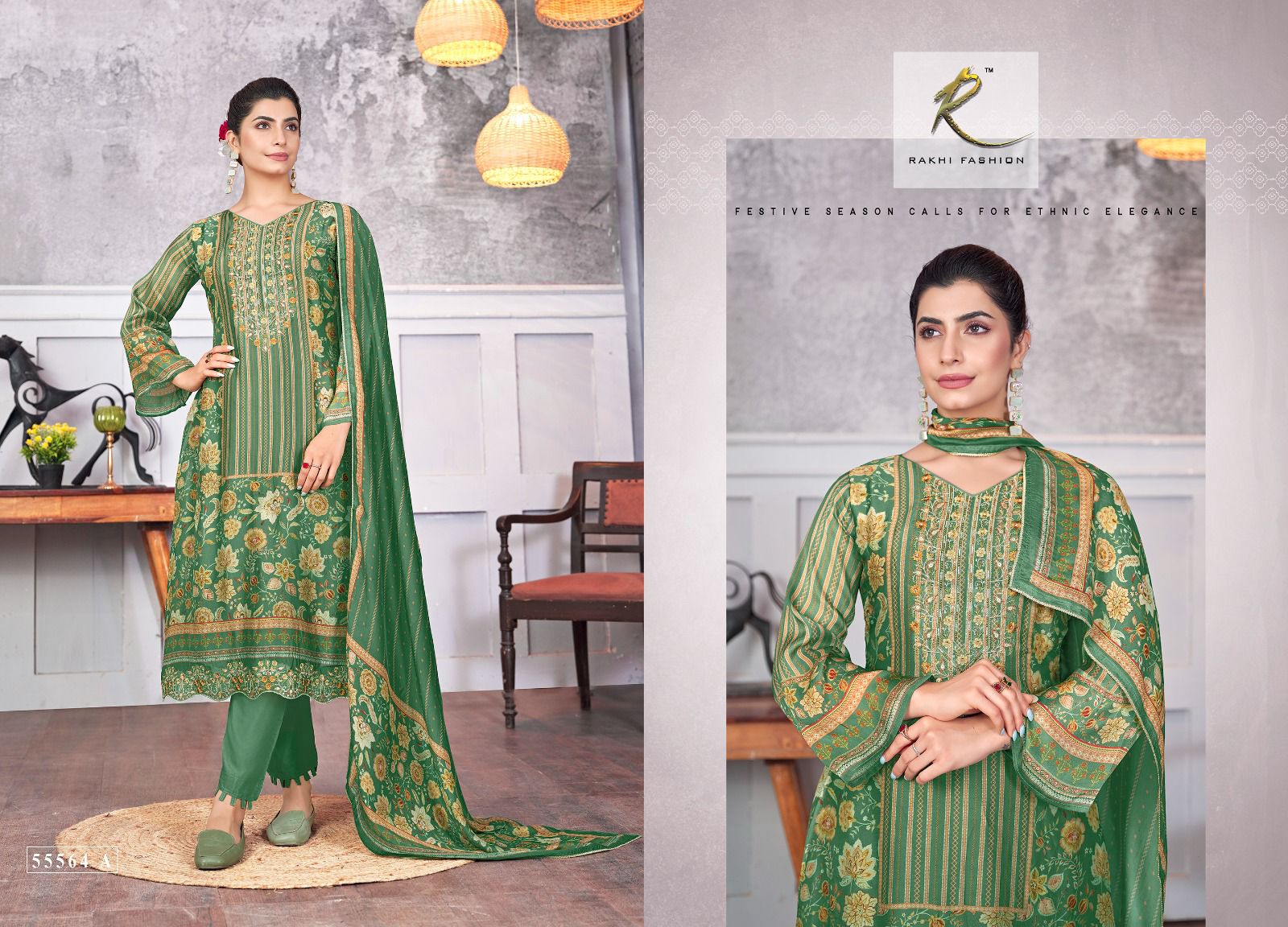 Rang E Tyauhaar Rakhi Fashion Pure Bemberg Pant Style Suits Wholesale Price