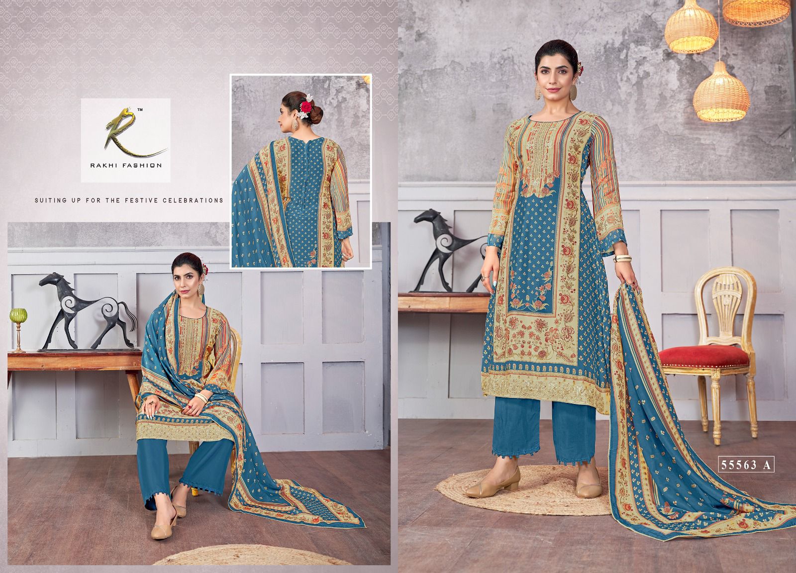 Rang E Tyauhaar Rakhi Fashion Pure Bemberg Pant Style Suits Wholesale Price