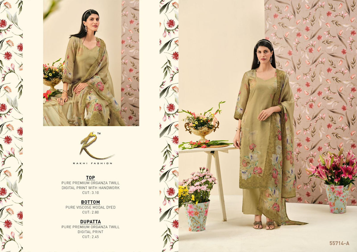 Rang E Utsav Rakhi Fashion Organza Pant Style Suits Wholesaler Gujarat