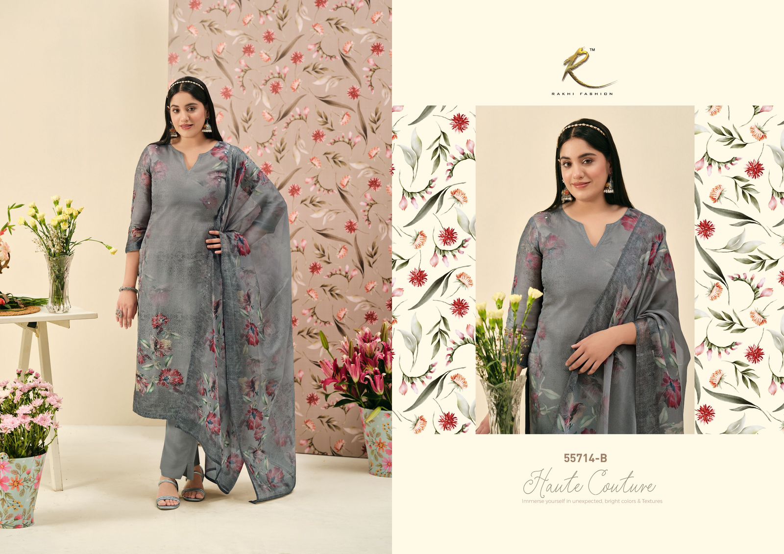 Rang E Utsav Rakhi Fashion Organza Pant Style Suits Wholesaler Gujarat