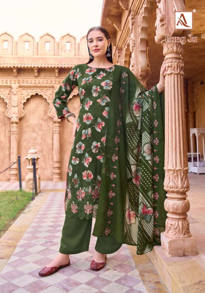 Rang Ja Alok Cambric Cotton Karachi Salwar Suits Exporter India