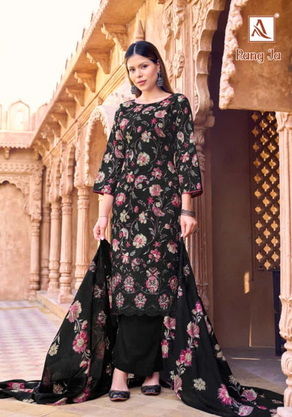 Rang Ja Alok Cambric Cotton Karachi Salwar Suits Exporter India