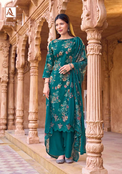 Rang Ja Alok Cambric Cotton Karachi Salwar Suits Exporter India