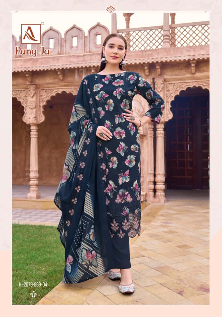 Rang Ja Alok Cambric Cotton Karachi Salwar Suits Exporter India
