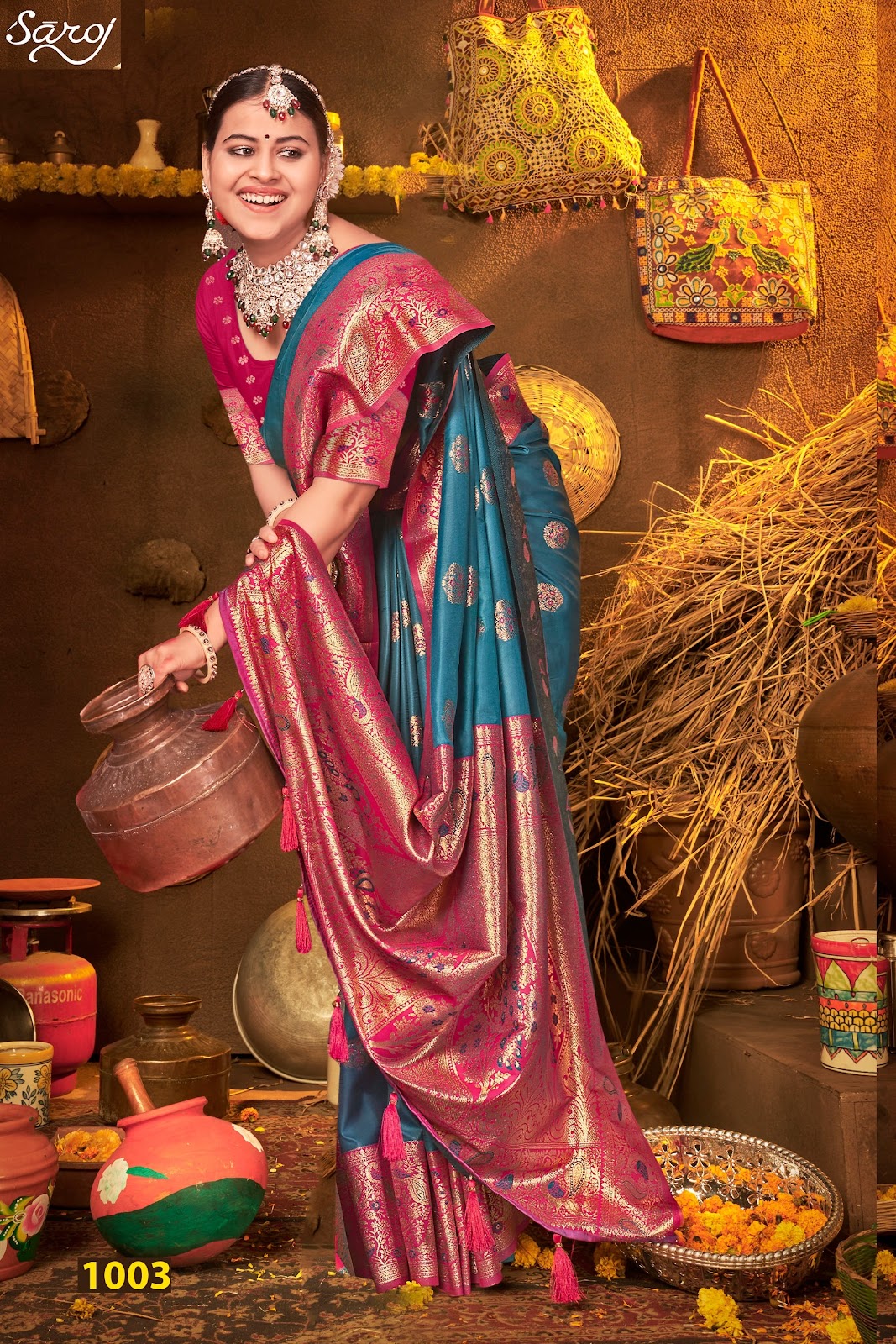 Rang Kesari Silk Vol 1 Saroj Sarees Wholesaler