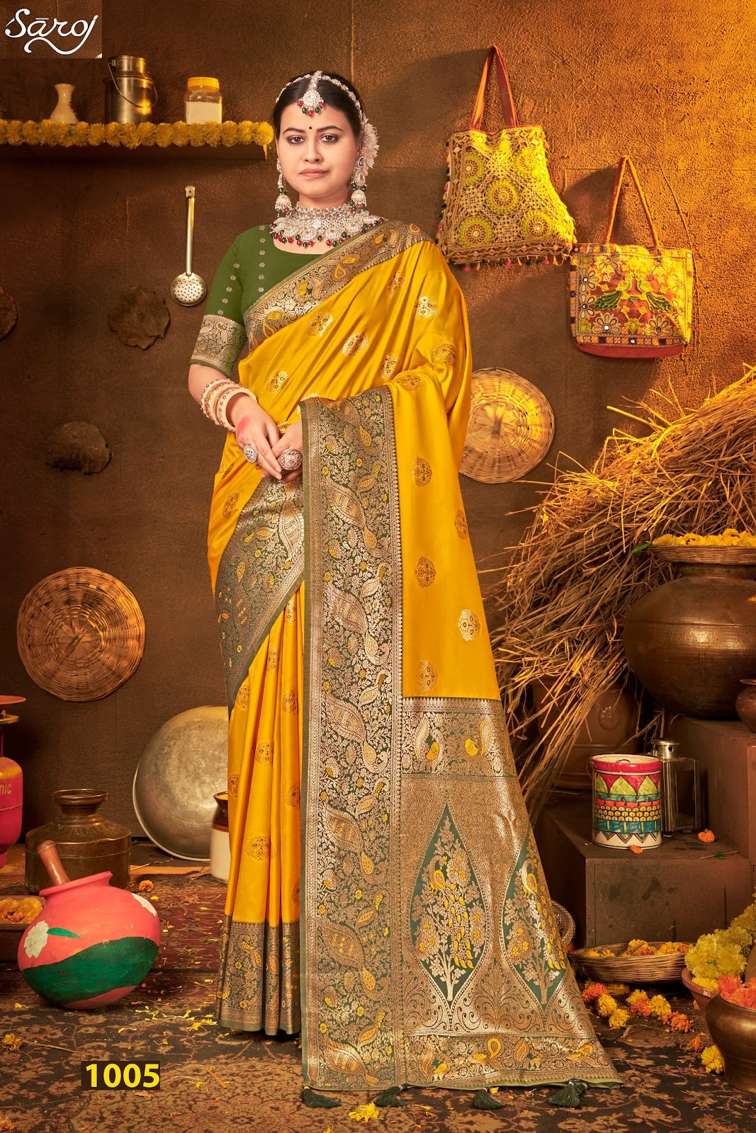 Rang Kesari Silk Vol 1 Saroj Sarees Wholesaler