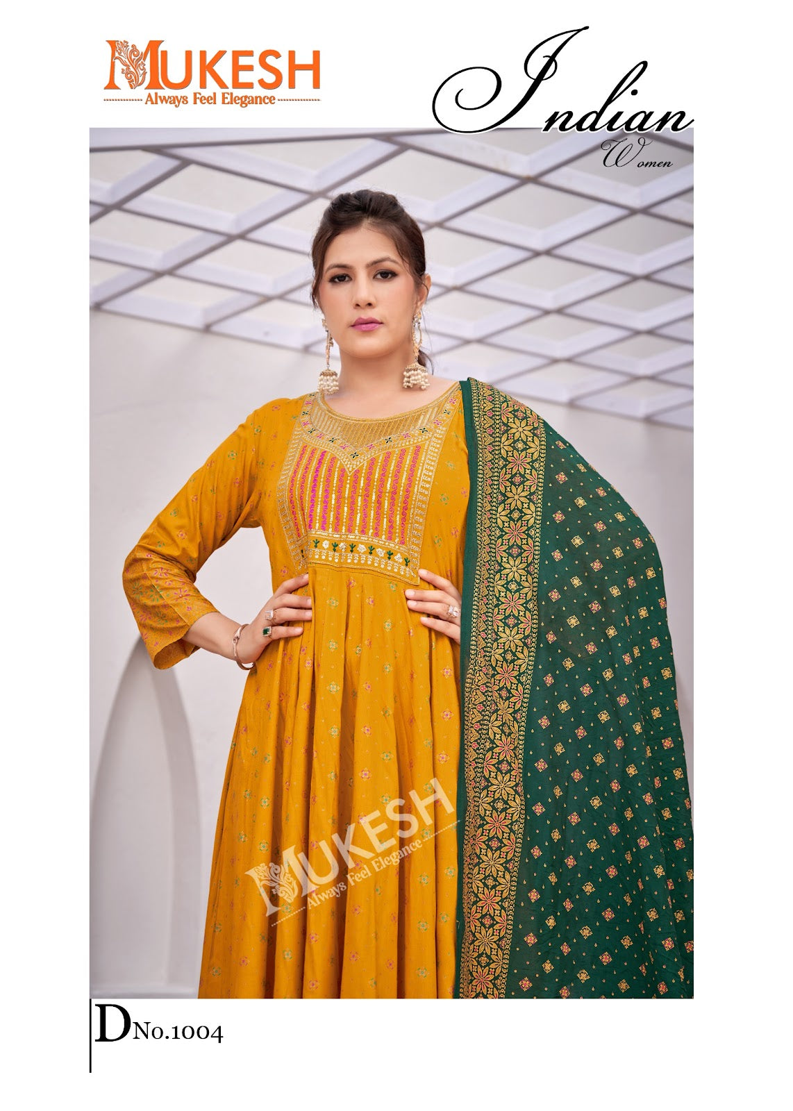 Rang Leela Mukesh Banwery Rayon 14Kg Gown Dupatta Set Manufacturer India