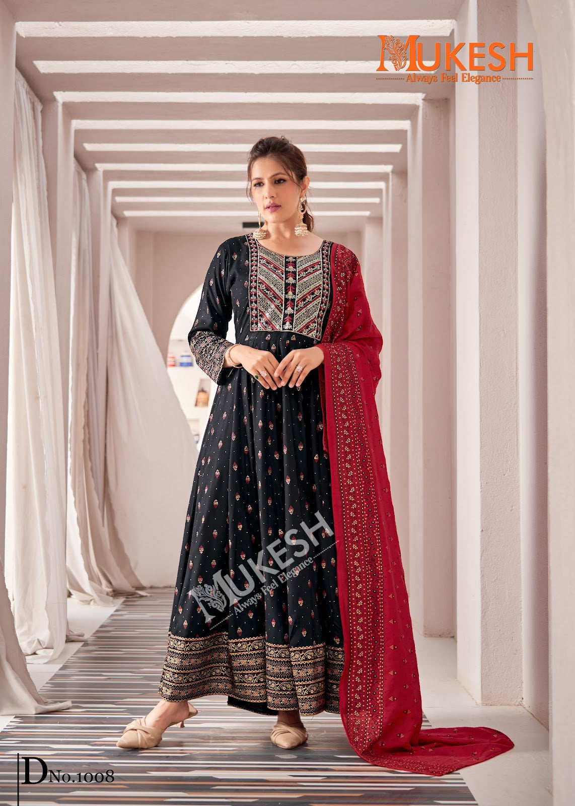 Rang Leela Mukesh Banwery Rayon 14Kg Gown Dupatta Set Manufacturer India