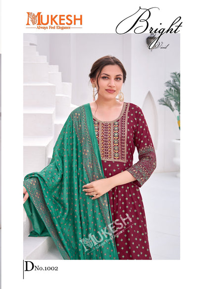 Rang Leela Mukesh Banwery Rayon 14Kg Gown Dupatta Set Manufacturer India