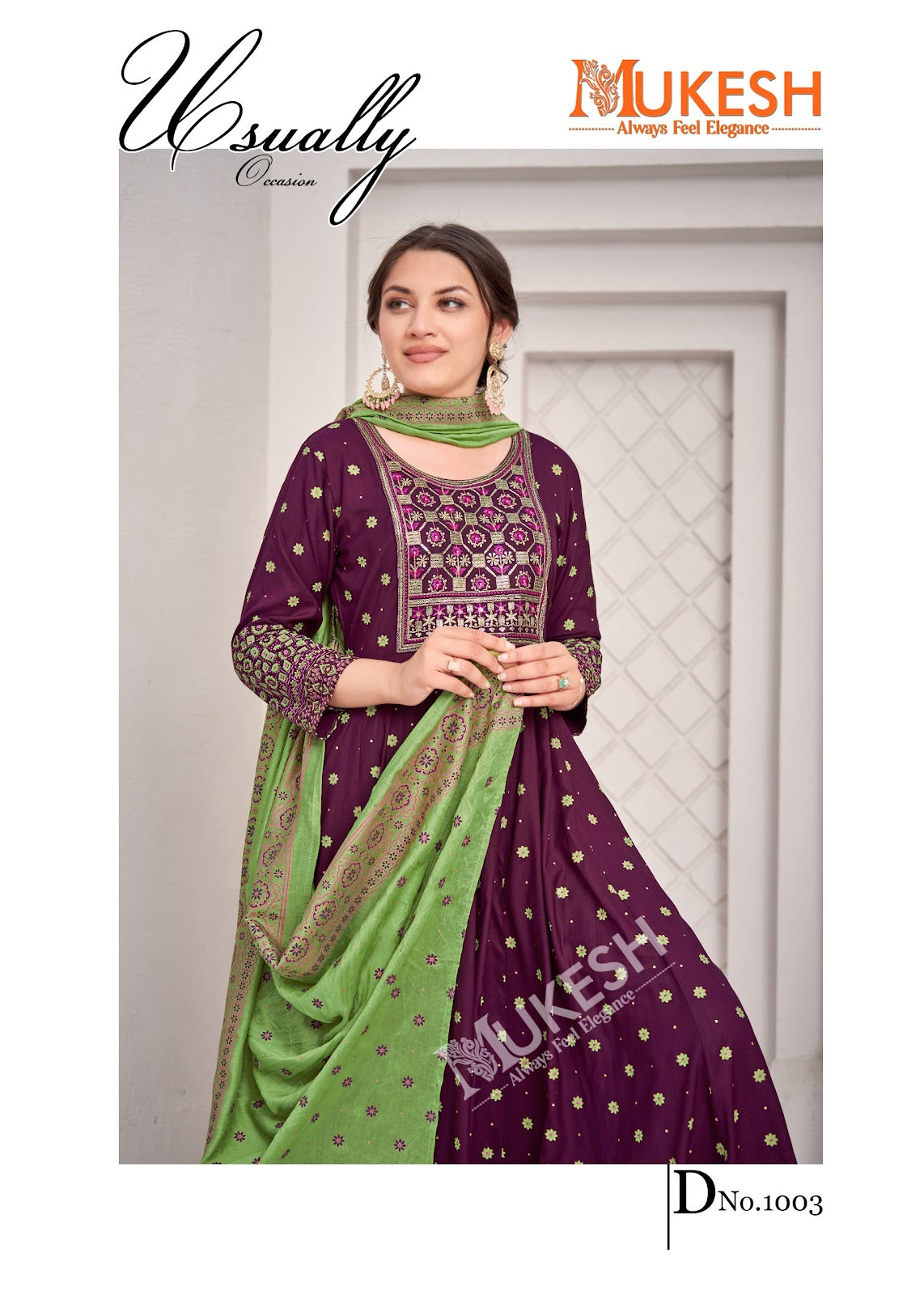 Rang Leela Mukesh Banwery Rayon 14Kg Gown Dupatta Set Manufacturer India