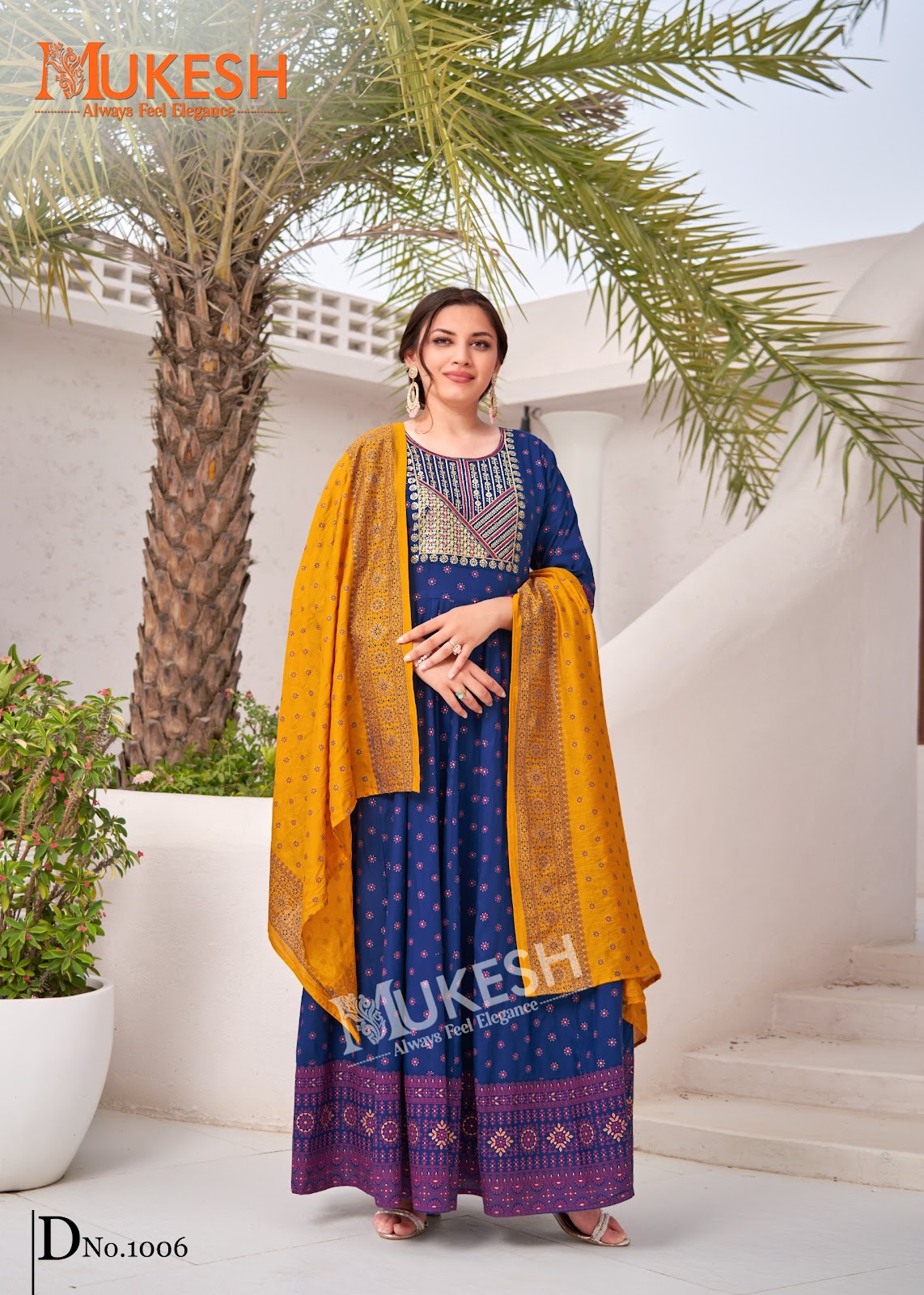 Rang Leela Mukesh Banwery Rayon 14Kg Gown Dupatta Set Manufacturer India