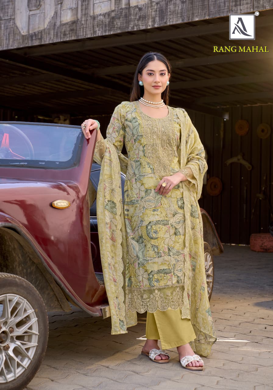 Rang Mahal Alok Cambric Cotton Karachi Salwar Suits Exporter India