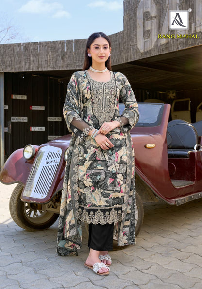 Rang Mahal Alok Cambric Cotton Karachi Salwar Suits Exporter India