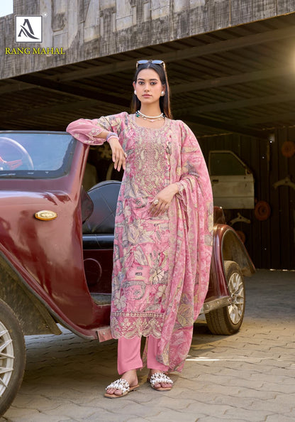Rang Mahal Alok Cambric Cotton Karachi Salwar Suits Exporter India