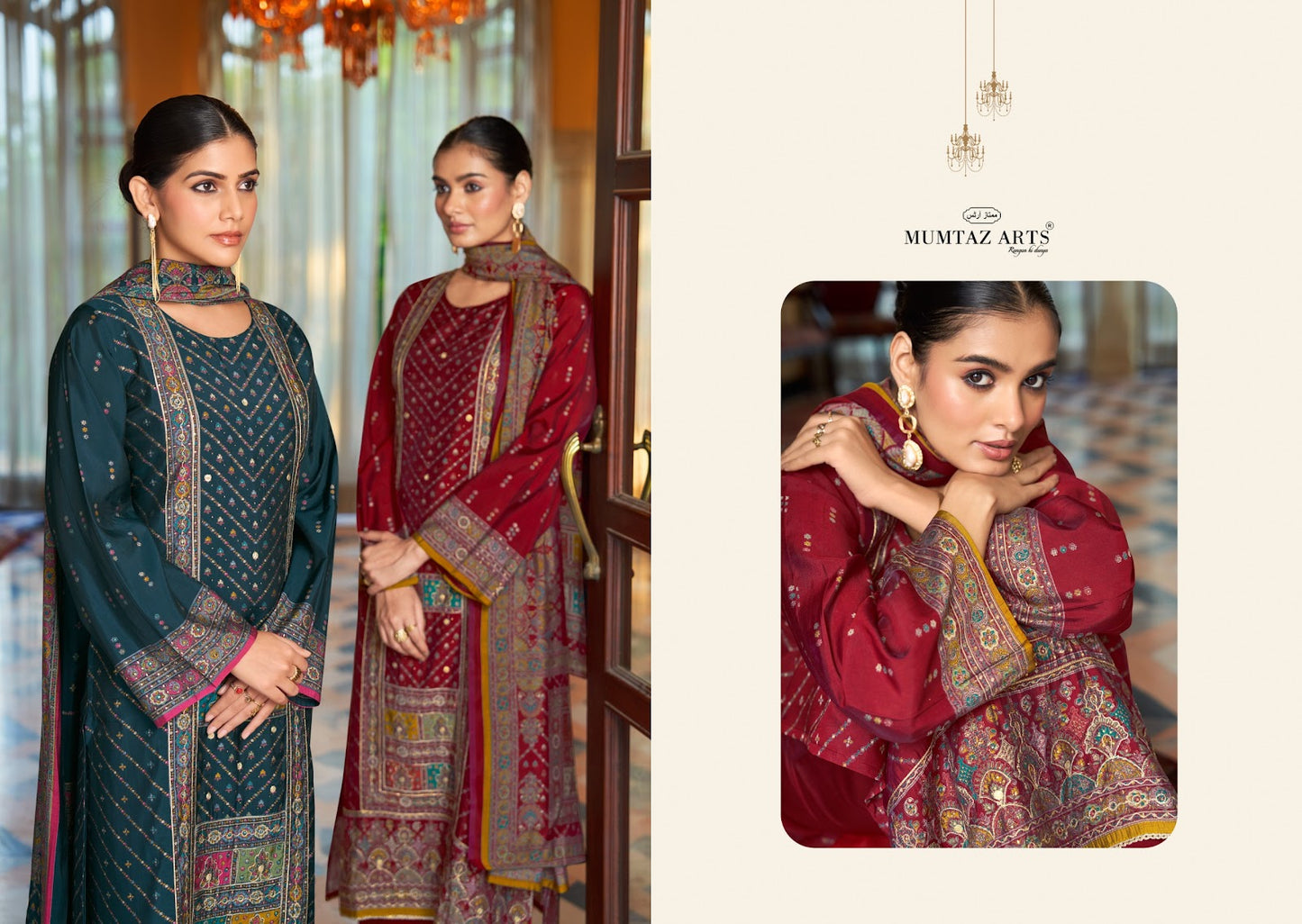Rang Munch Nayaab Mumtaz Arts Viscose Muslin Karachi Salwar Suits Manufacturer Ahmedabad