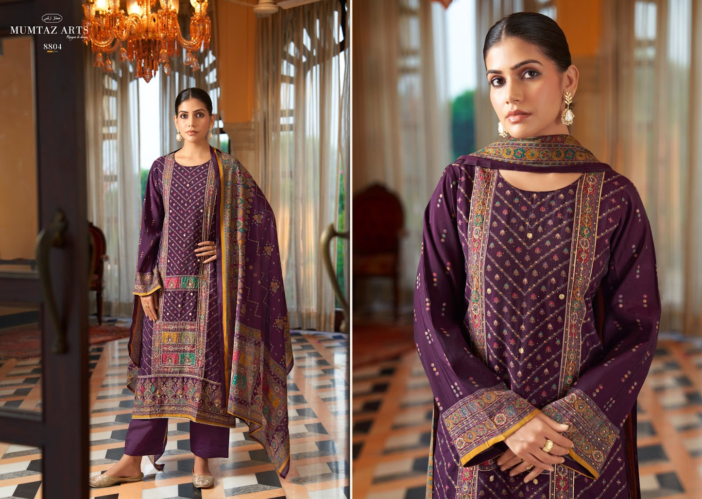 Rang Munch Nayaab Mumtaz Arts Viscose Muslin Karachi Salwar Suits Manufacturer Ahmedabad