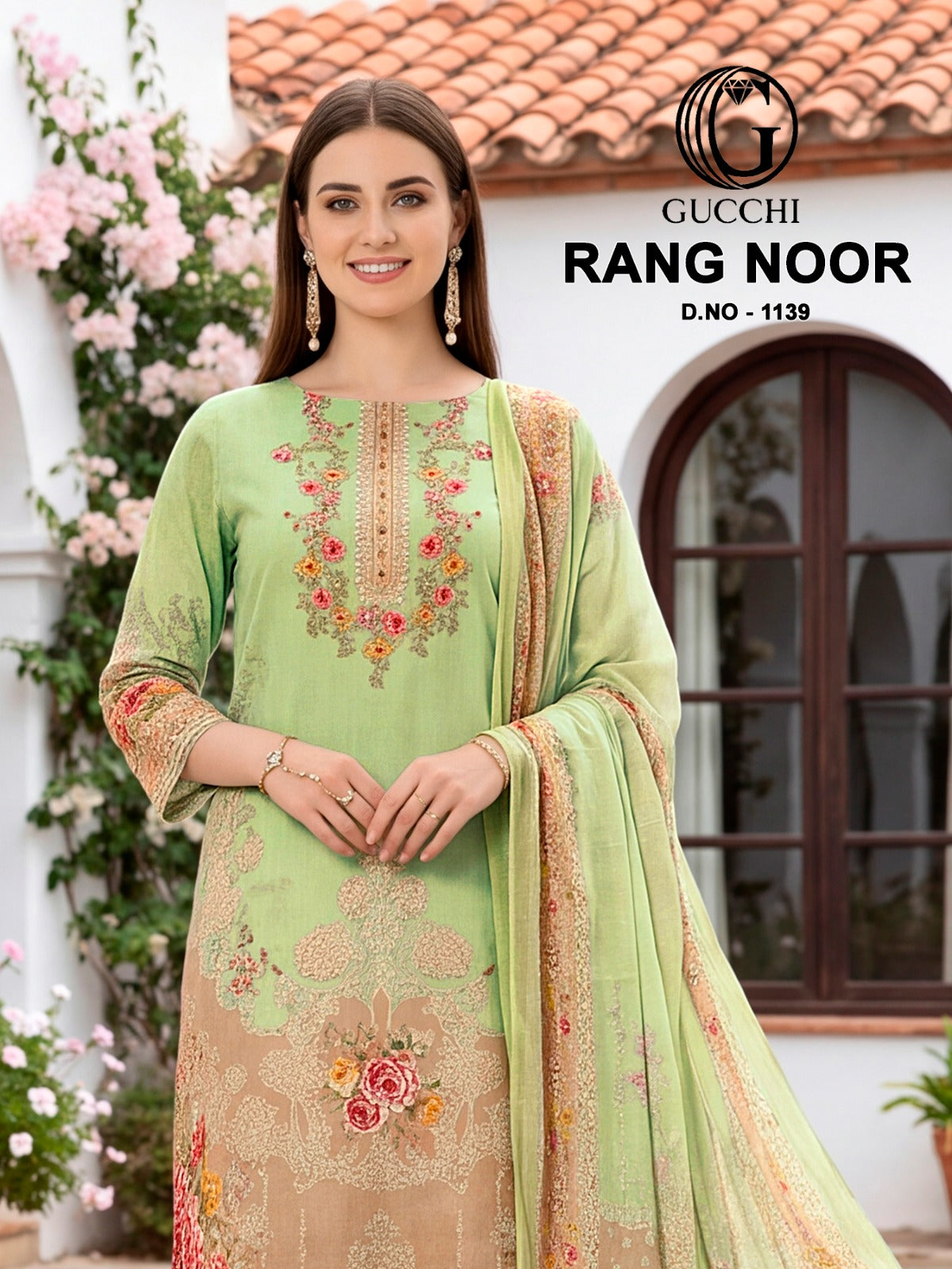 Rang Noor 1139 Gucchi Muslin Pant Style Suits Manufacturer Gujarat