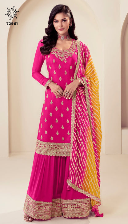 Rang Plus Kuleesh Vinay Fashion Llp Chinon Sharara Style Suits Supplier