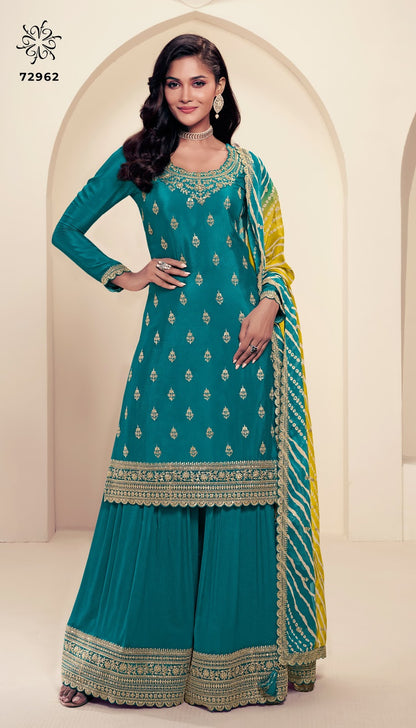 Rang Plus Kuleesh Vinay Fashion Llp Chinon Sharara Style Suits Supplier
