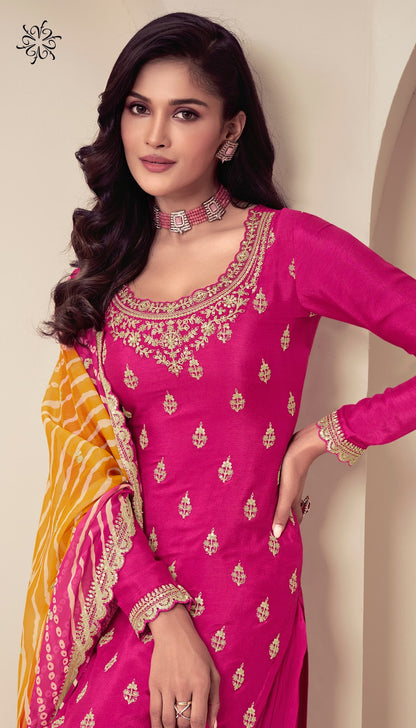 Rang Plus Kuleesh Vinay Fashion Llp Chinon Sharara Style Suits Supplier