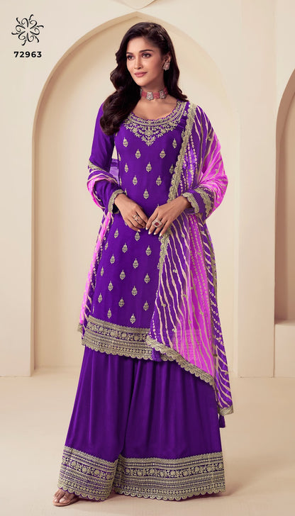 Rang Plus Kuleesh Vinay Fashion Llp Chinon Sharara Style Suits Supplier