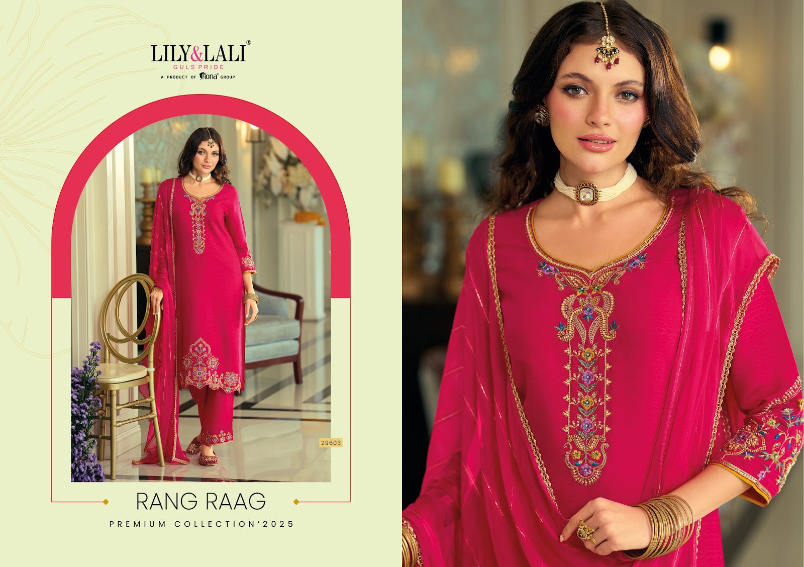 Rang Raag Lily Lali Viscose Silk Readymade Pant Style Suits Manufacturer Ahmedabad