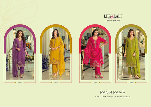 Rang Raag Lily Lali Viscose Silk Readymade Pant Style Suits Manufacturer Ahmedabad