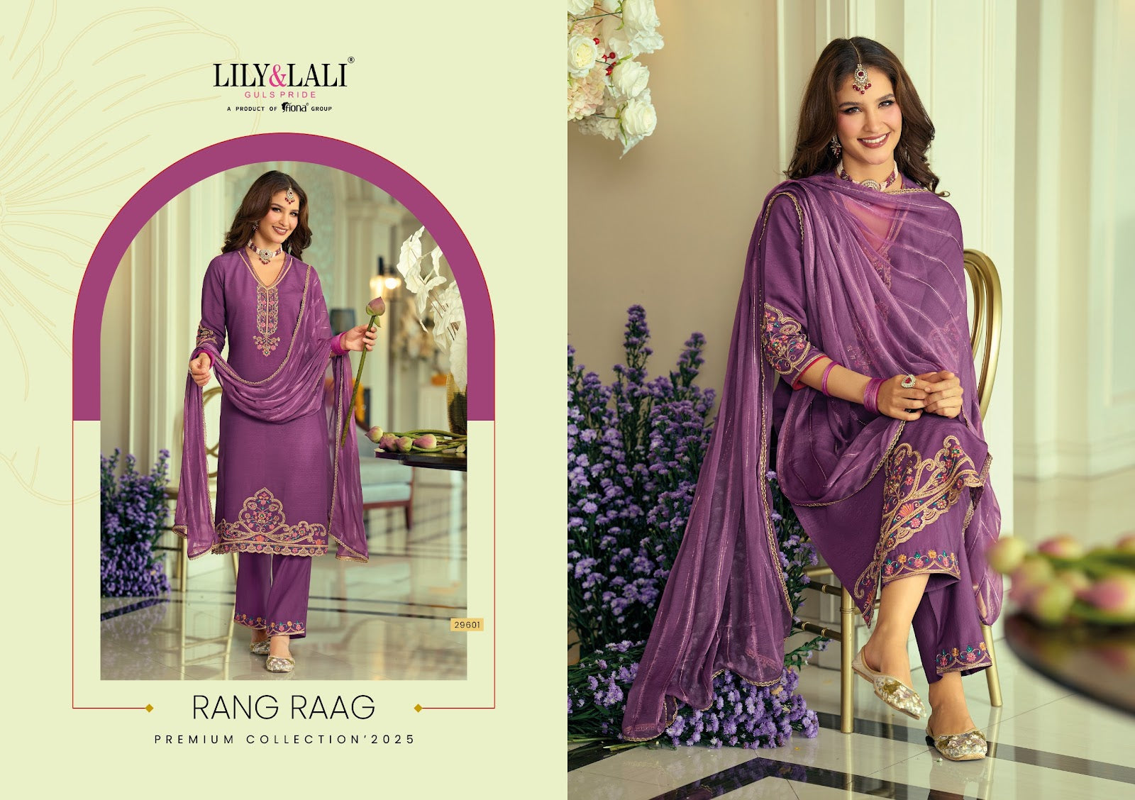 Rang Raag Lily Lali Viscose Silk Readymade Pant Style Suits Manufacturer Ahmedabad