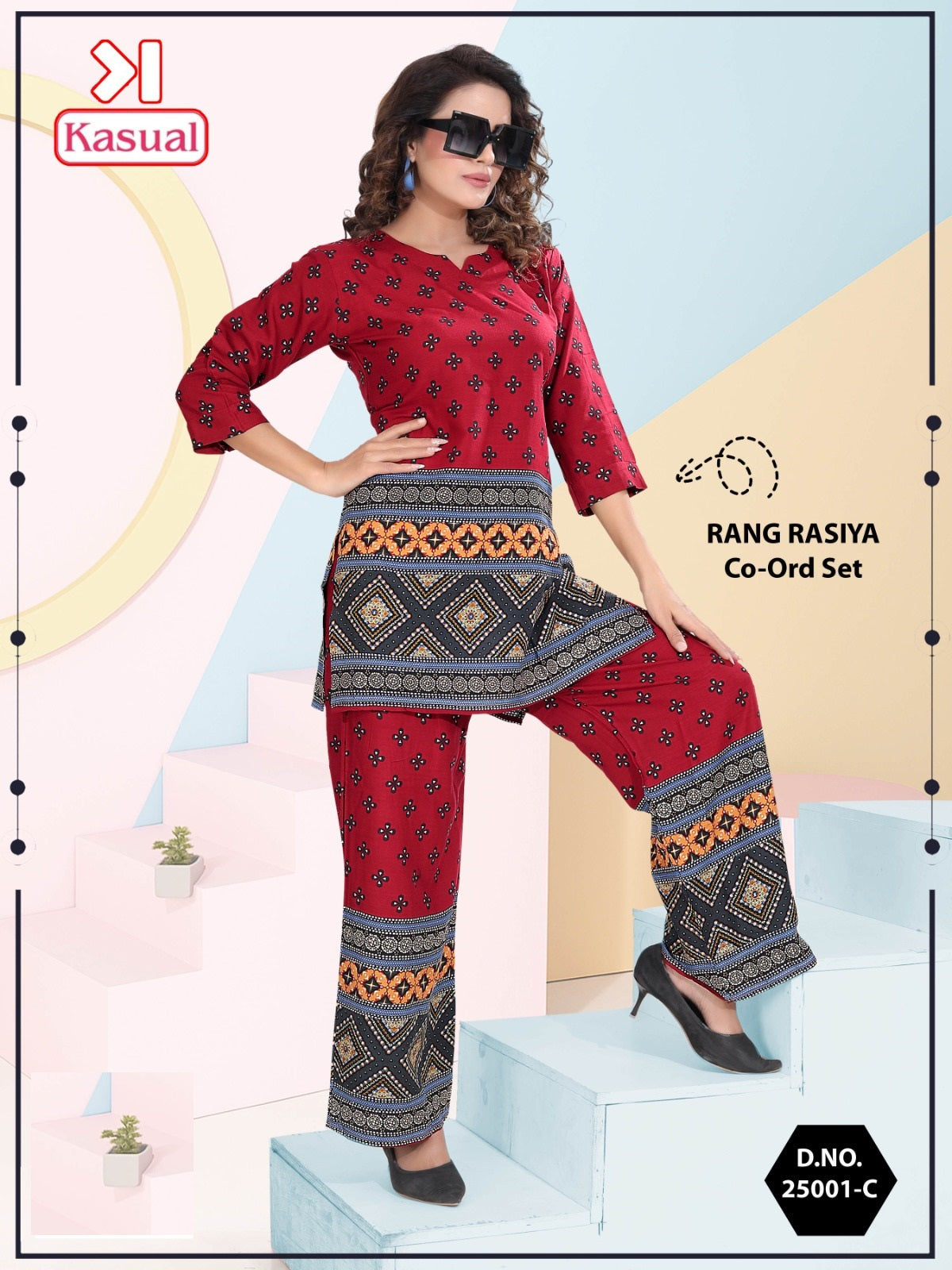 Rang Rasiya 25001 Kasual Rayon Co Ord Set Wholesaler Gujarat