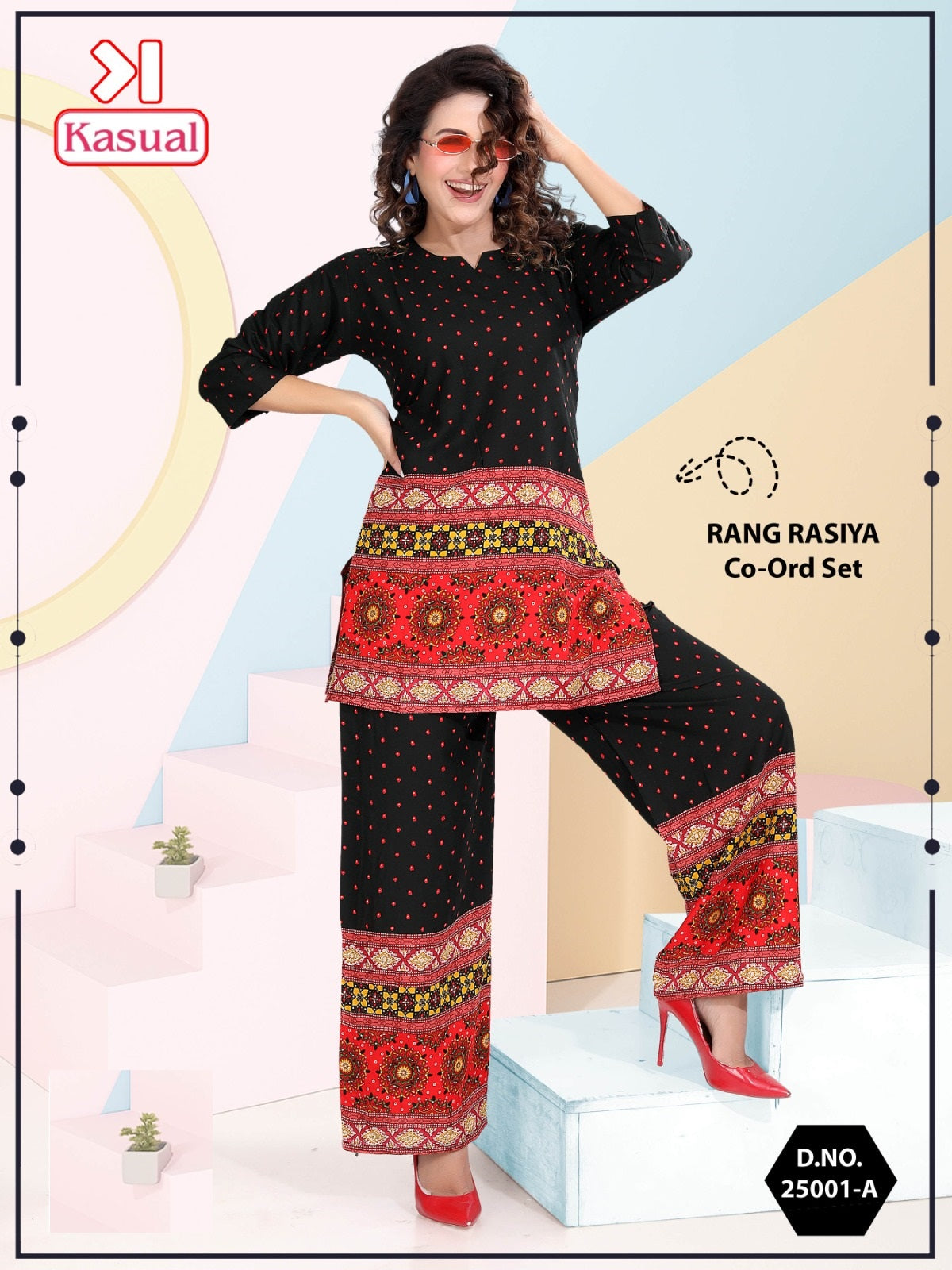 Rang Rasiya 25001 Kasual Rayon Co Ord Set Wholesaler Gujarat