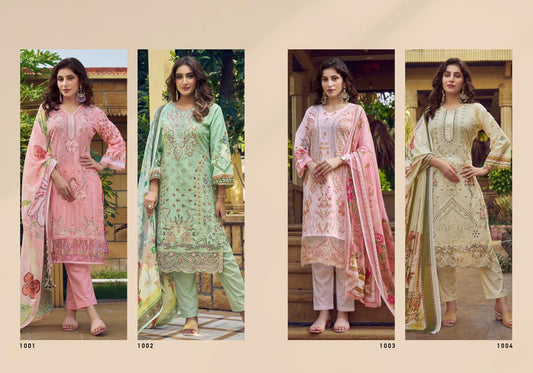 Rang Rasiya Majesty Cambric Cotton Pakistani Salwar Suits Exporter India
