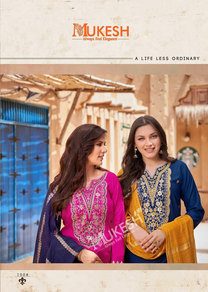 Rang Rasiya Mukesh Banwery Rayon 14Kg Readymade Sharara Suits Wholesaler