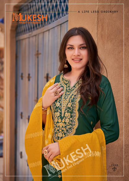 Rang Rasiya Mukesh Banwery Rayon 14Kg Readymade Sharara Suits Wholesaler