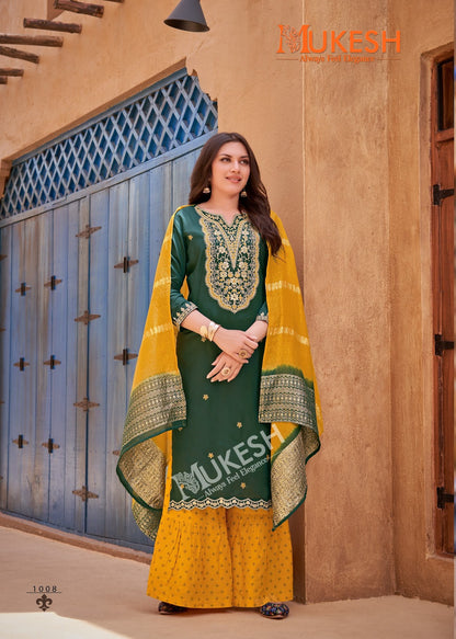 Rang Rasiya Mukesh Banwery Rayon 14Kg Readymade Sharara Suits Wholesaler