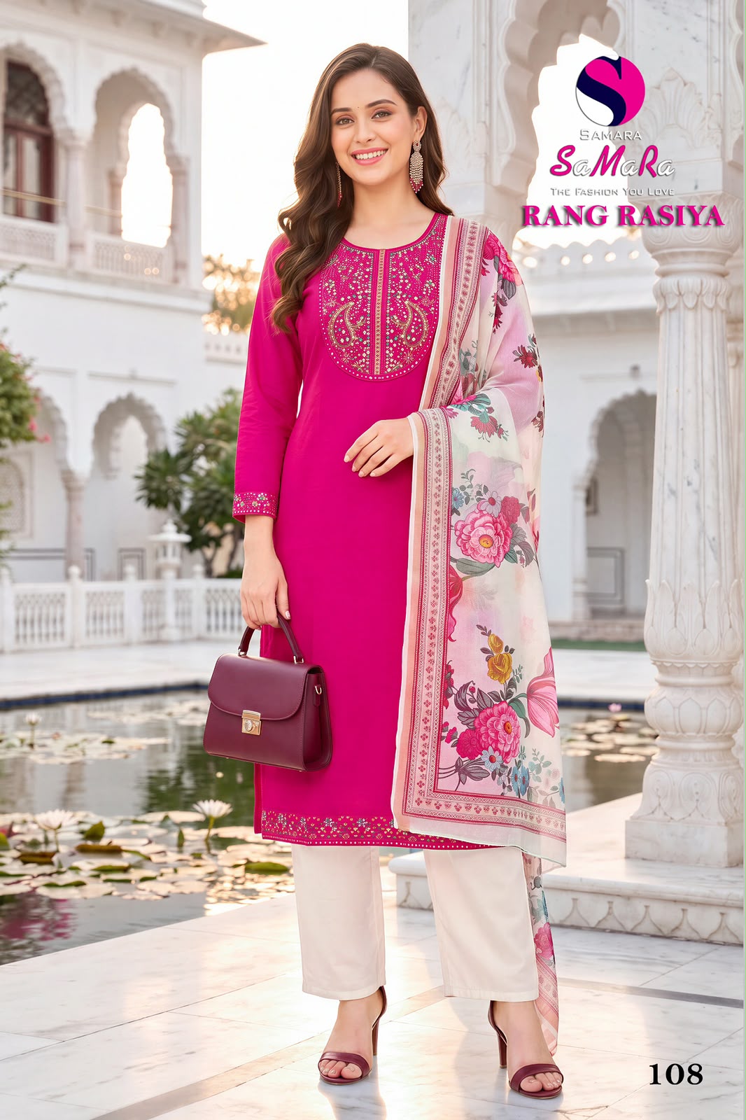 Rang Rasiya Samara Dhabu Cotton Readymade Pant Style Suits Supplier