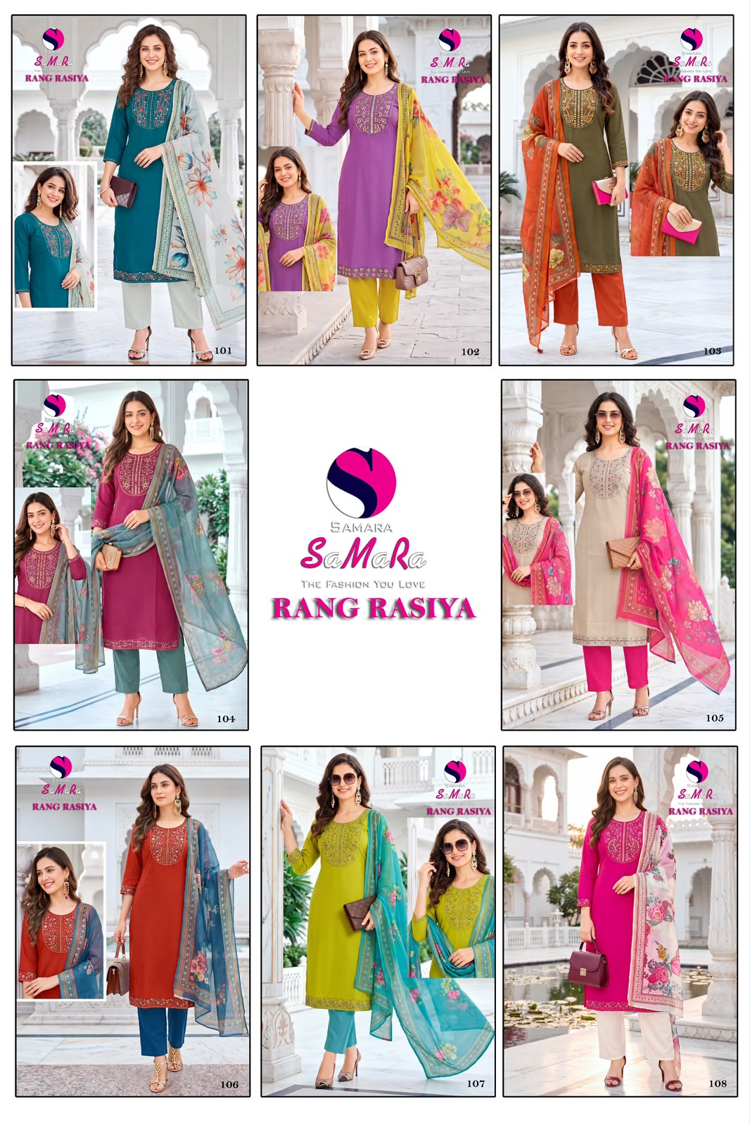 Rang Rasiya Samara Dhabu Cotton Readymade Pant Style Suits Supplier