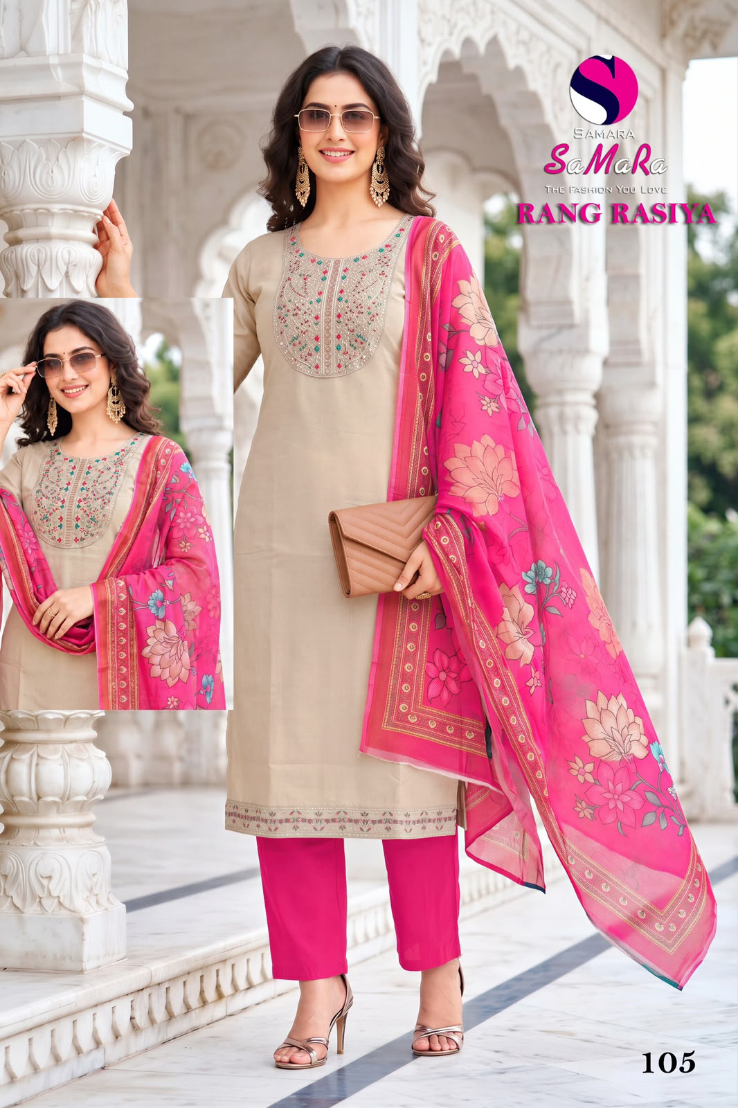 Rang Rasiya Samara Dhabu Cotton Readymade Pant Style Suits Supplier
