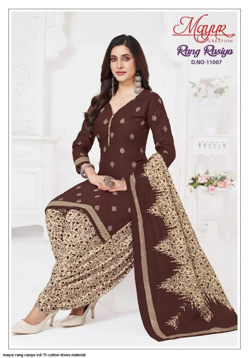 Rang Rasiya Vol 11 Mayur Creation Cotton Dress Material Exporter