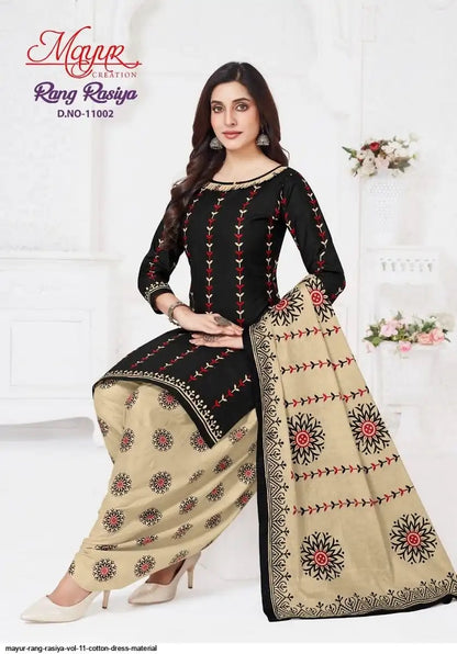Rang Rasiya Vol 11 Mayur Creation Cotton Dress Material Exporter
