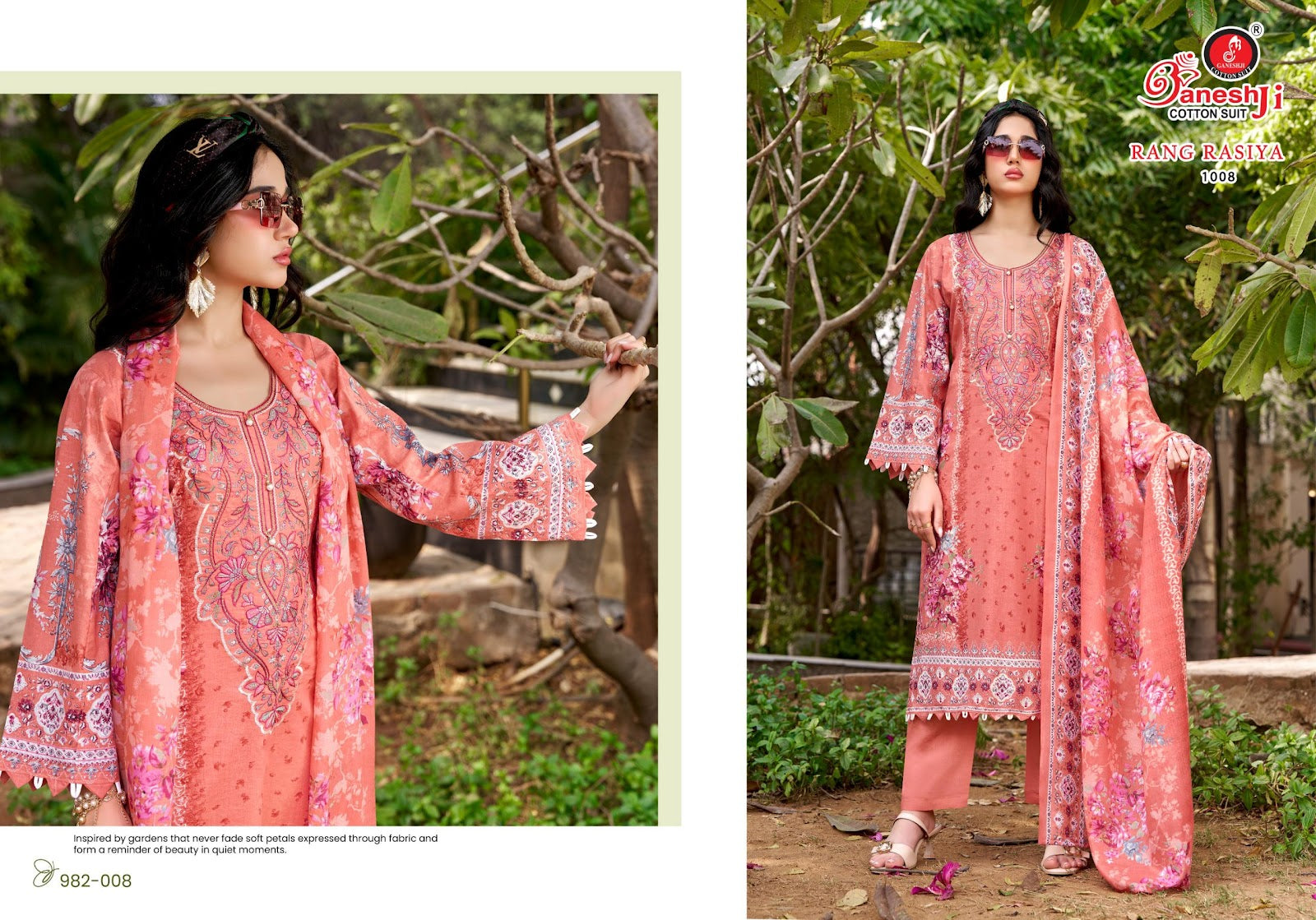 Rang Rasiya Vol 1 Ganeshji Mix Cotton Karachi Salwar Suits Supplier India