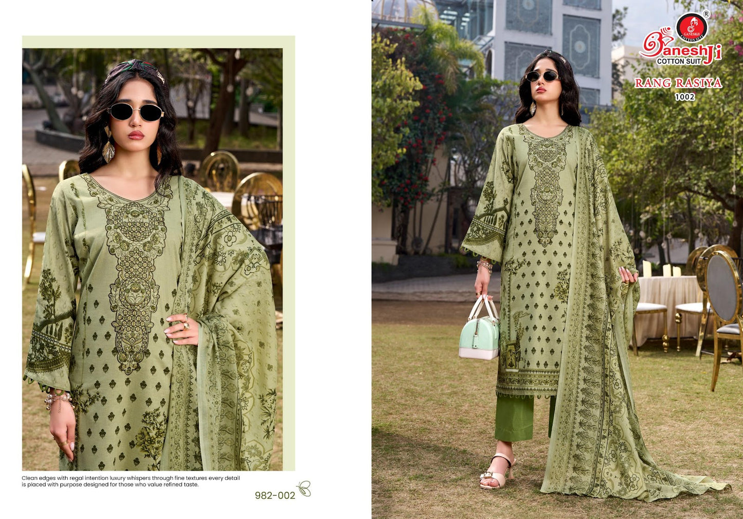 Rang Rasiya Vol 1 Ganeshji Mix Cotton Karachi Salwar Suits Supplier India
