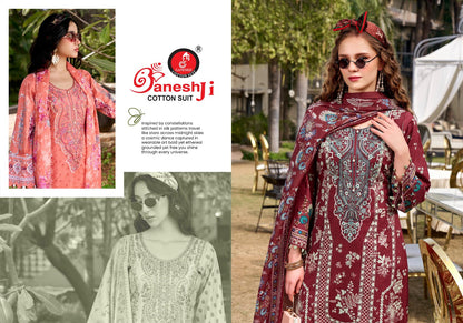 Rang Rasiya Vol 1 Ganeshji Mix Cotton Karachi Salwar Suits Supplier India