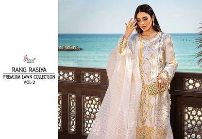 Rang Rasiya Vol 2 Premium Lawn Collection Shree Fabs Cotton Pakistani Salwar Suits Manufacturer Ahmedabad