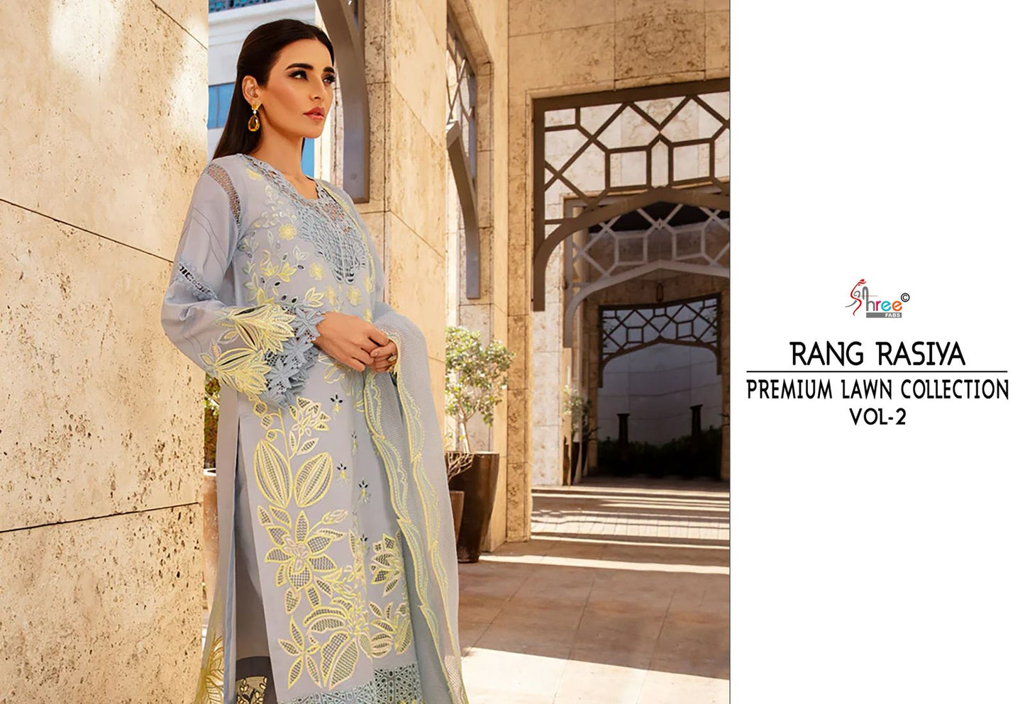Rang Rasiya Vol 2 Premium Lawn Collection Shree Fabs Cotton Pakistani Salwar Suits Manufacturer Ahmedabad