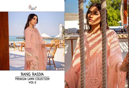 Rang Rasiya Vol 2 Premium Lawn Collection Shree Fabs Cotton Pakistani Salwar Suits Manufacturer Ahmedabad