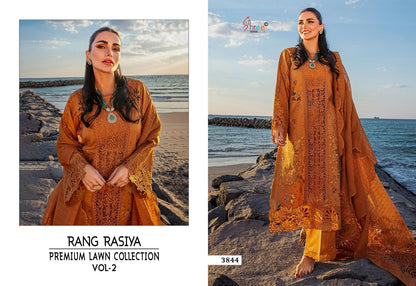 Rang Rasiya Vol 2 Premium Lawn Collection Shree Fabs Cotton Pakistani Salwar Suits Manufacturer Ahmedabad