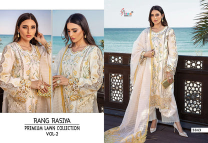 Rang Rasiya Vol 2 Premium Lawn Collection Shree Fabs Cotton Pakistani Salwar Suits Manufacturer Ahmedabad