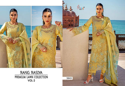 Rang Rasiya Vol 2 Premium Lawn Collection Shree Fabs Cotton Pakistani Salwar Suits Manufacturer Ahmedabad