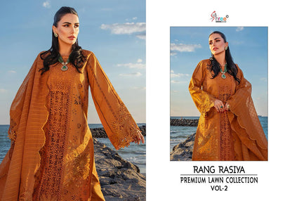 Rang Rasiya Vol 2 Premium Lawn Collection Shree Fabs Cotton Pakistani Salwar Suits Manufacturer Ahmedabad